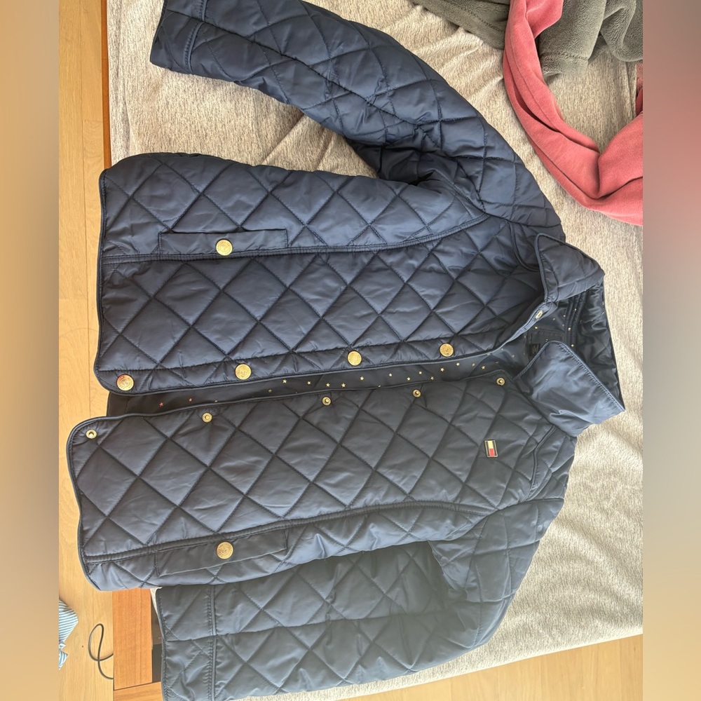 Tommy Hilfiger Navy Jacket with Gold Accents